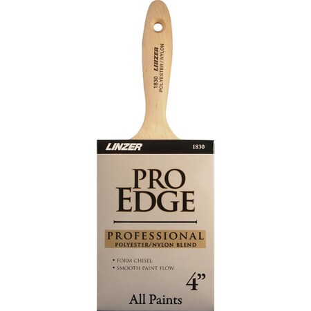 Linzer Linzer Pro Edge 4 In. Flat Wall Paint Brush 1830 0400